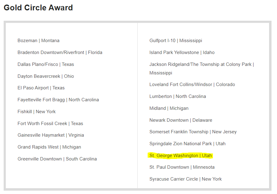 Gold Circle Award Winner: The Springhill Suites St. George